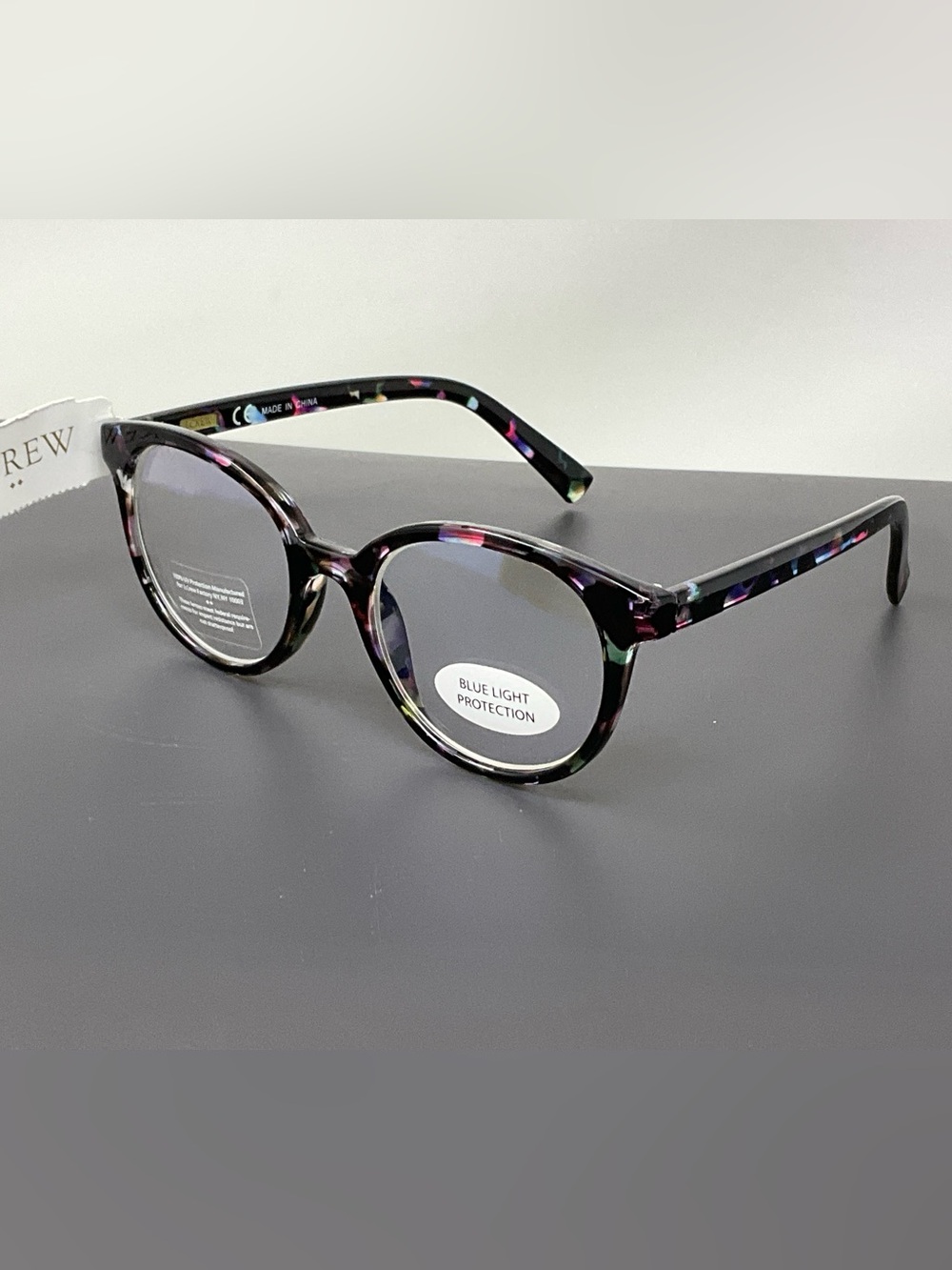 new J.CREW Round blue-light glasses tortoise multicolor